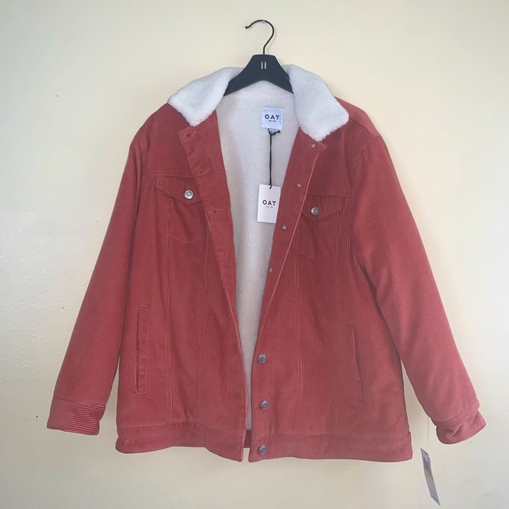 OAT NYC Sherpa lined trucker jacket